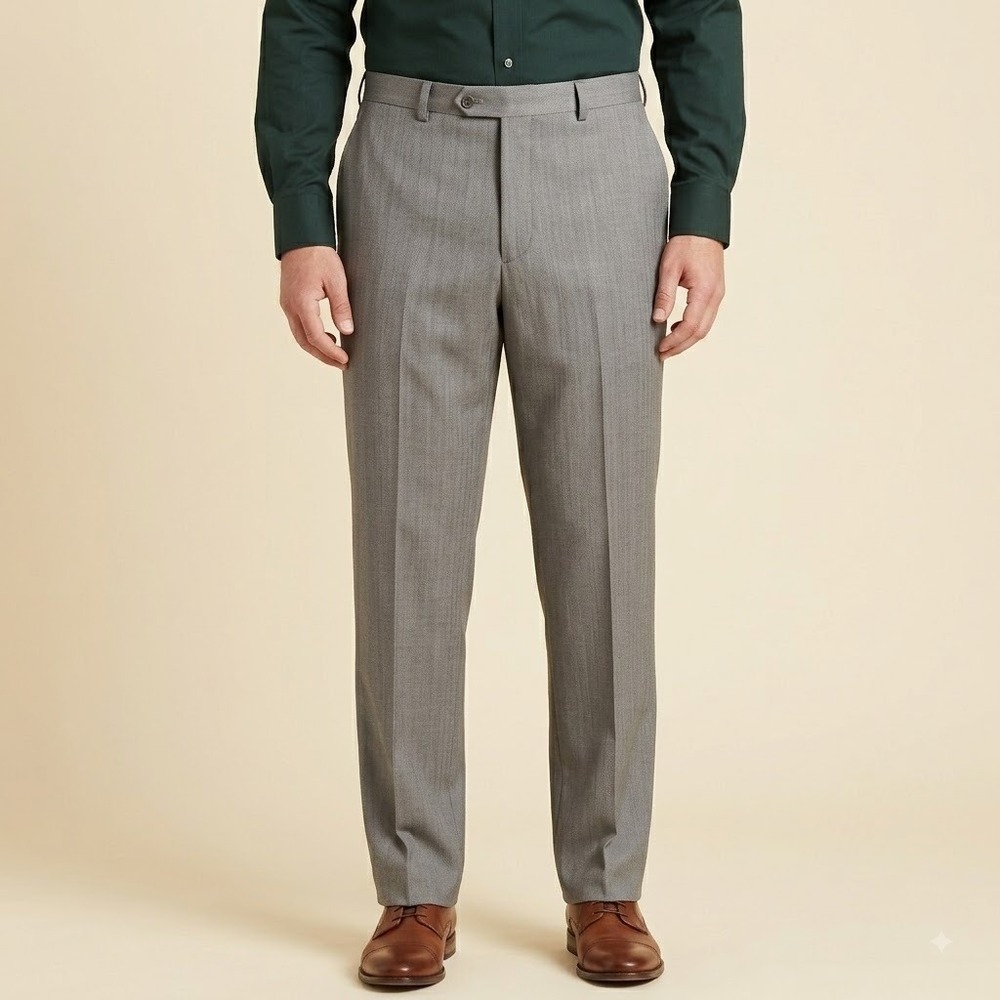 Lauren Ralph Lauren Dress Pants Mens Gray Classic Fit 38x32